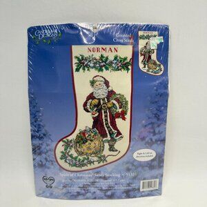 Candamar Designs Spirit of Christmas Santa‎ Stocking Counted Cross Stitch Kit